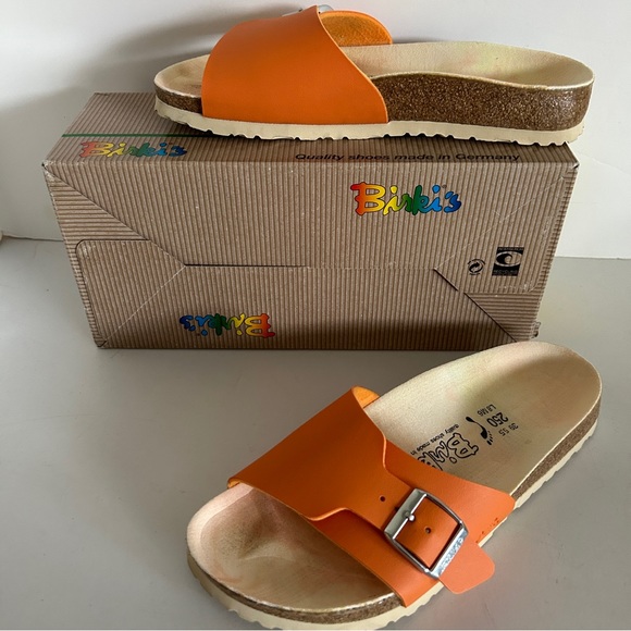 BOHO Birkenstock Catalina Orange Sandals Shoes Slides 39 8 8.5 minimal wear &… - Picture 4 of 16
